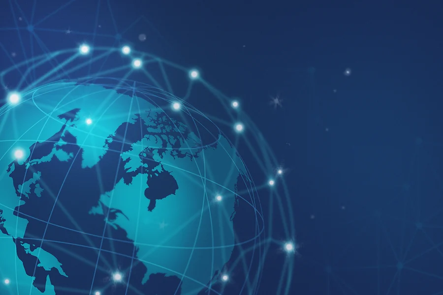 global connection illustrating the power of network broadcast advertising