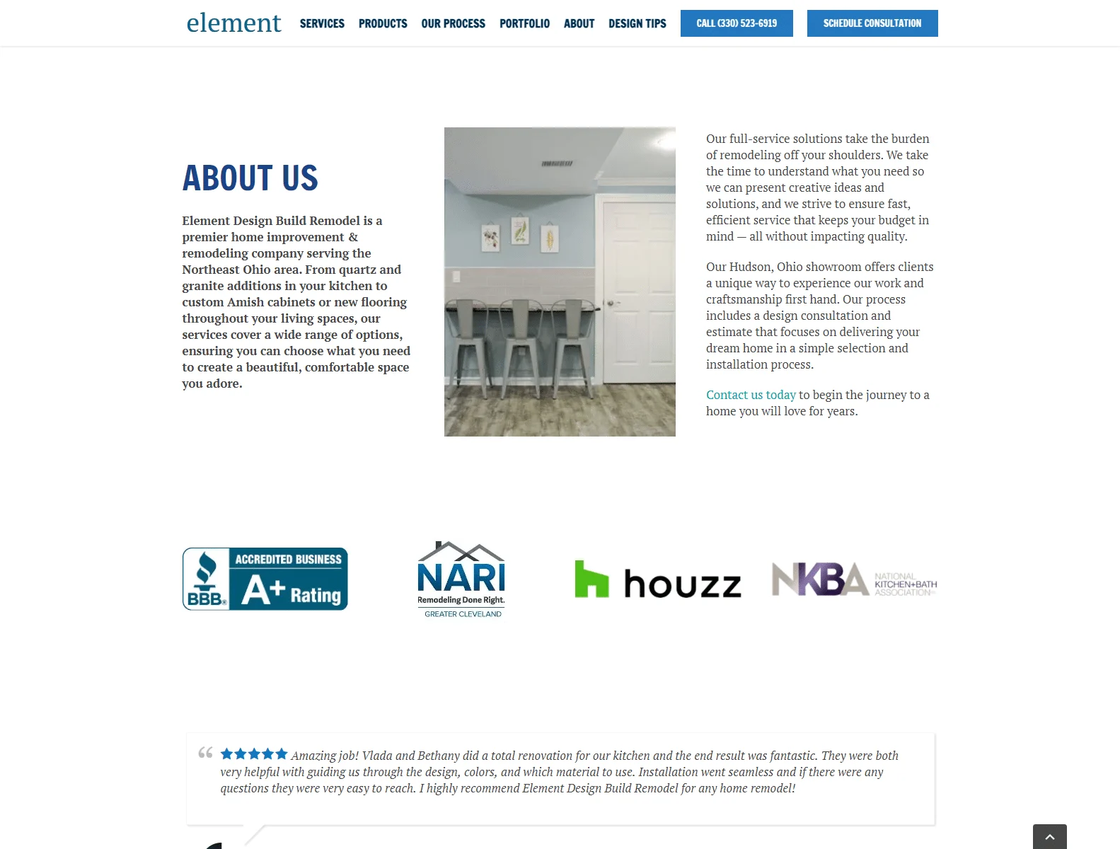 home remodeling contractor in hudson ohio element design build 4