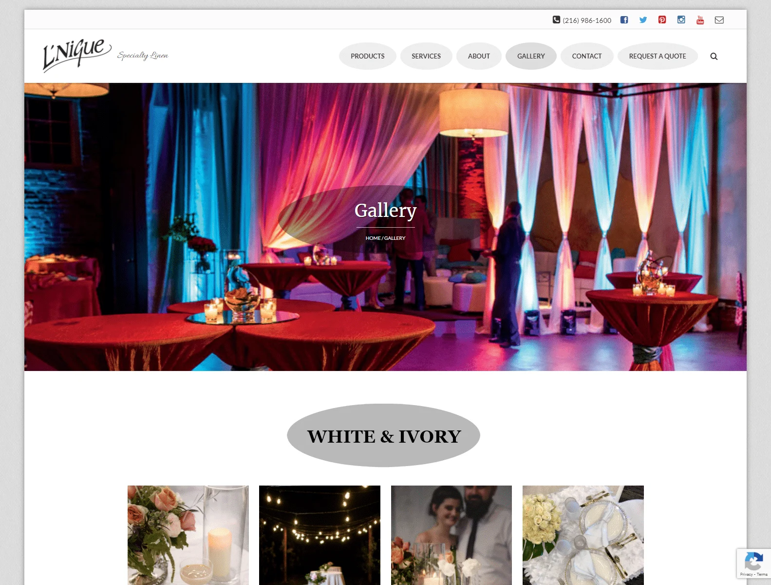 look at our special event luxury linens in action