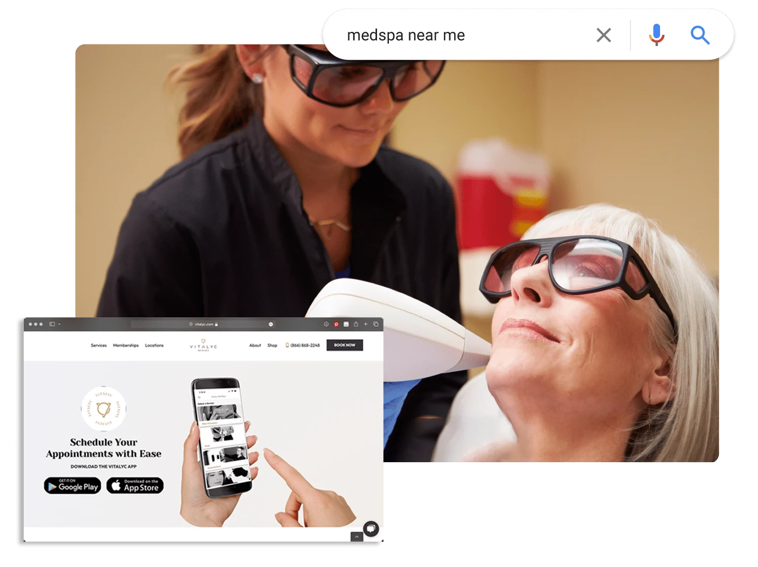 Medspawebsite Final person using our healthcare local seo services to find a local medical provider