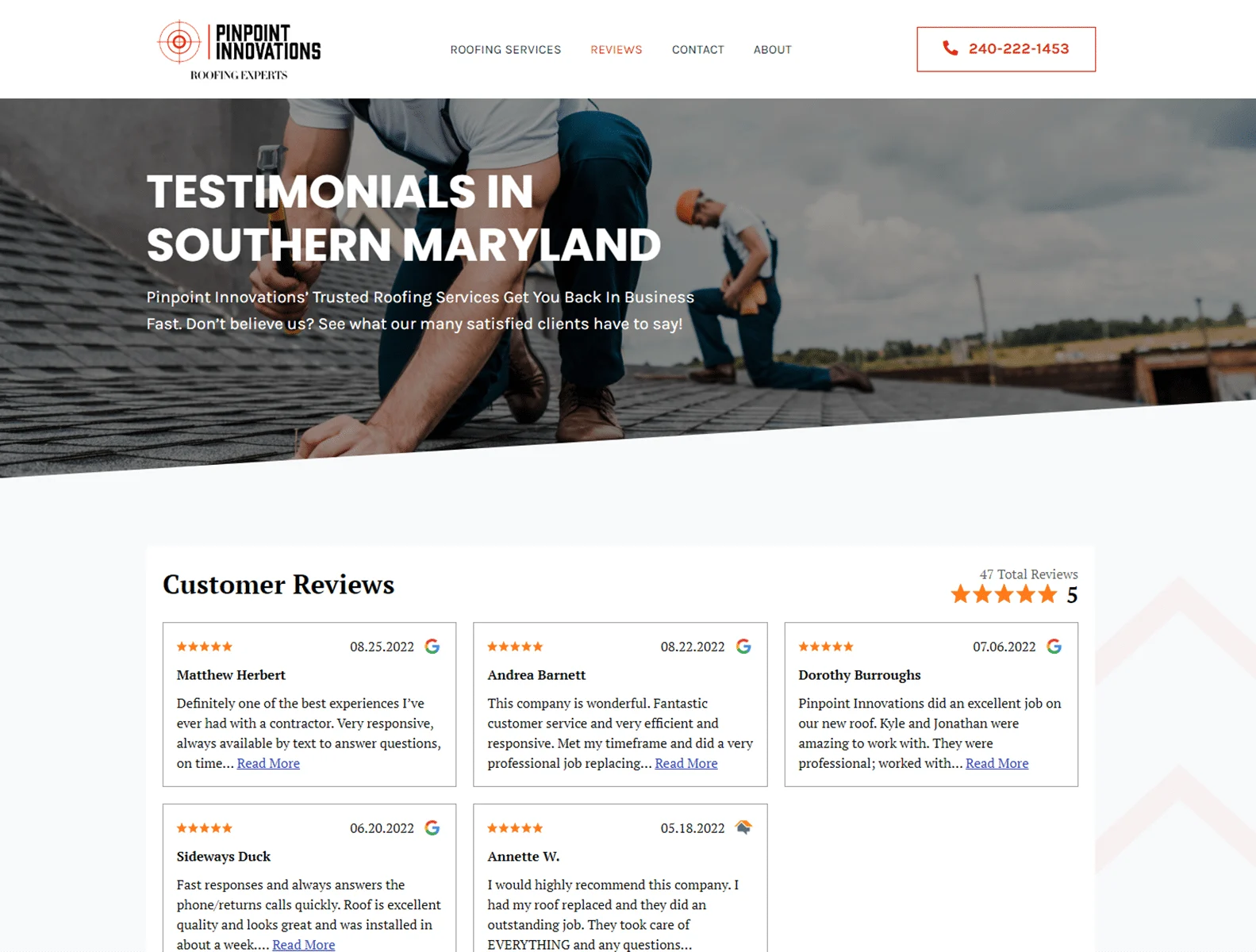 reviews of former roofing projects pinpoint innovations