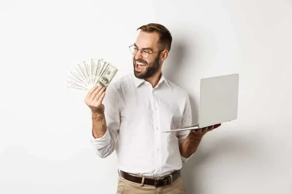 How To Optimize An Ecommerce Product Page For Seo 3 successful businessman earning money from his ecommerce store with high conversion rate.