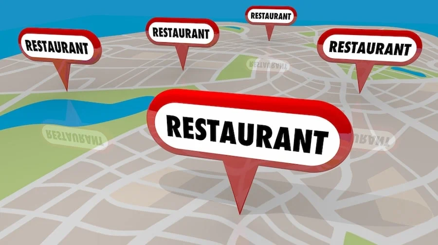 Google-Map-With-Several-Restaurant-Franchise-Location-Pins multi location franchise advertising targeting