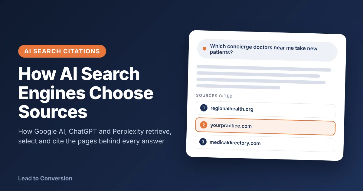 How Ai Search Engines Choose Sources how ai search engines choose sources: an ai answer citing three websites, with a practice website highlighted