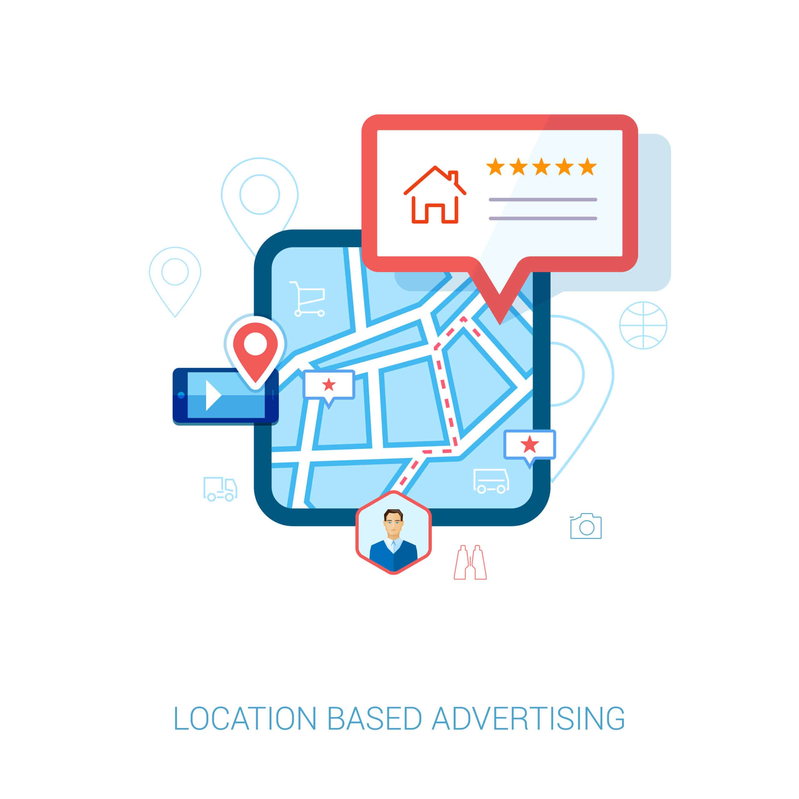 local search marketing advertising concept image