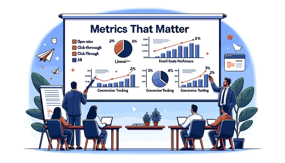 a vector image showing key marketing metrics for assisted living: leads, conversions, engagement, reviews, and website traffic.
