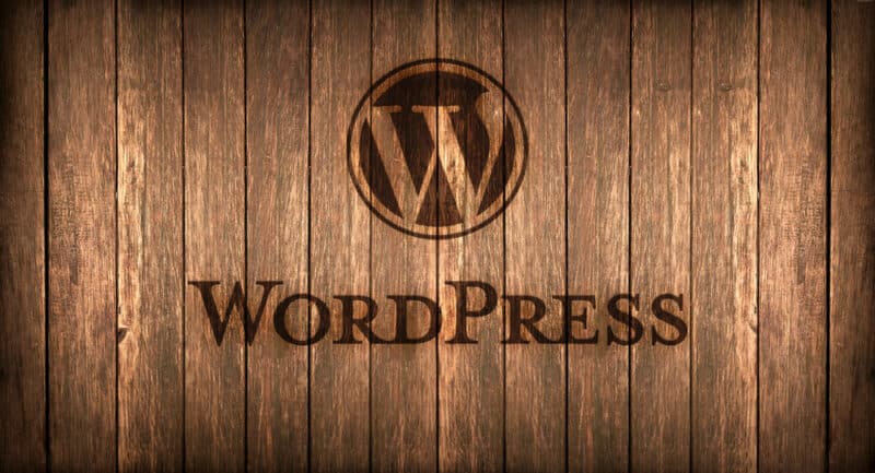 wordpress seo services logo on wood